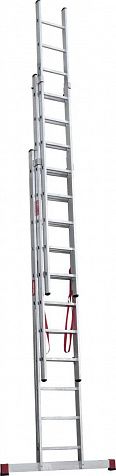 Профессиональная алюминиевая трёхсекционная лестница NV3230 артикул 3230311