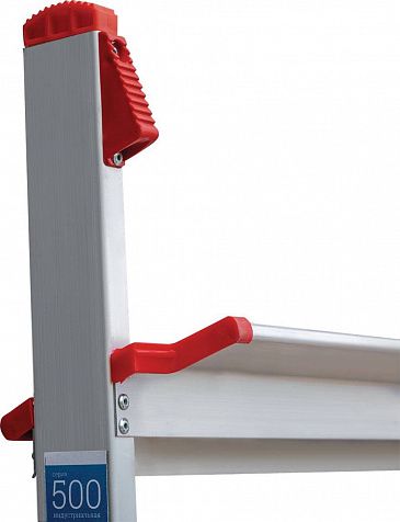 Индустриальная алюминиевая приставная лестница со ступенями 130 мм NV5170 артикул 5170106