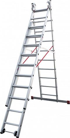 Индустриальная алюминиевая трехсекционная лестница NV5230 артикул 5230310