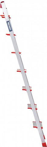Индустриальная алюминиевая приставная лестница со ступенями 130 мм NV5170 артикул 5170107