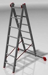 Профессиональная алюминиевая двухсекционная лестница NV3220 артикул 3220207