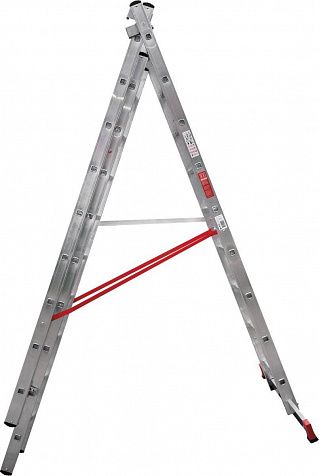 Профессиональная алюминиевая трёхсекционная лестница NV3230 артикул 3230309