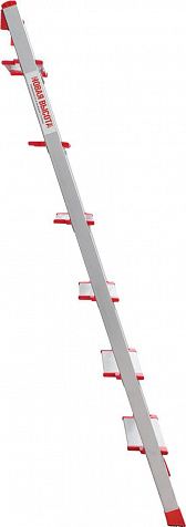 Индустриальная алюминиевая приставная лестница со ступенями 130 мм NV5170 артикул 5170106
