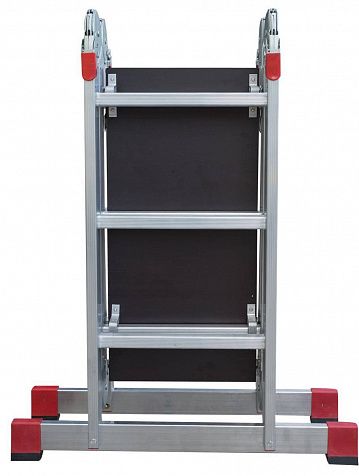 Профессиональная алюминиевая лестница-трансформер с помостом, ширина 400 мм NV3330 артикул 3330403