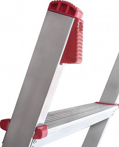 Профессиональная алюминиевая приставная лестница со ступенями 80 мм NV3170 артикул 3170108