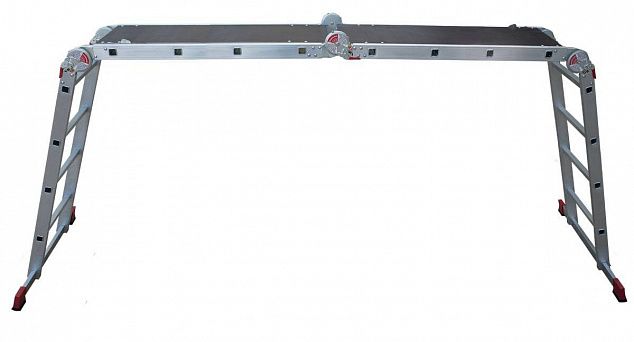 Профессиональная алюминиевая лестница-трансформер с помостом, ширина 400 мм NV3330 артикул 3330404