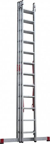 Профессиональная алюминиевая трёхсекционная лестница NV3230 артикул 3230312